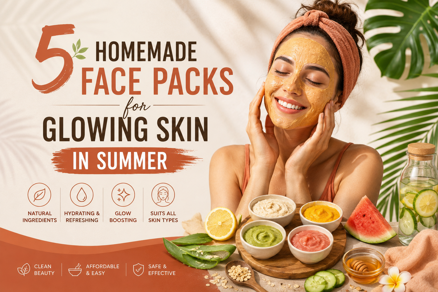 5 Homemade Face Packs for Glowing Skin in Summer