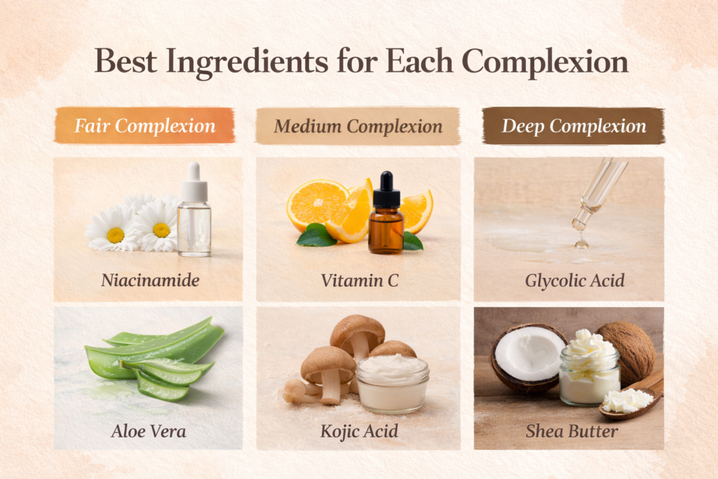 best ingredients for each complexion