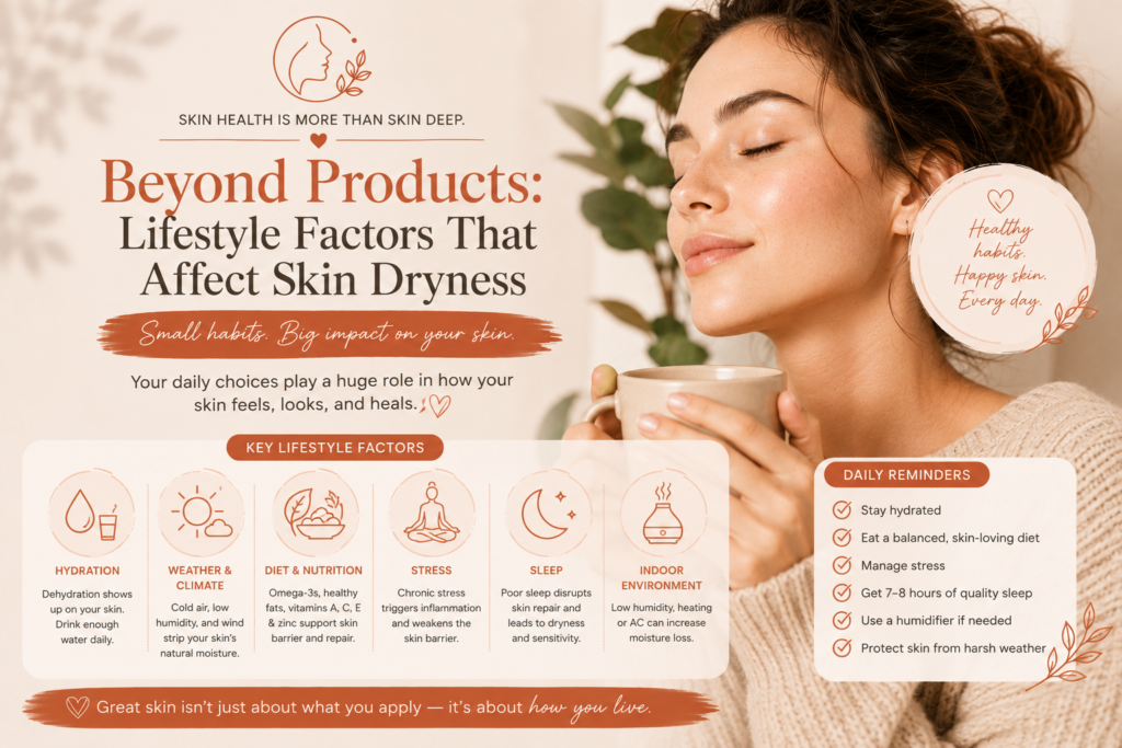 Beyond Products Lifestyle Factors That Affect Skin Dryness
