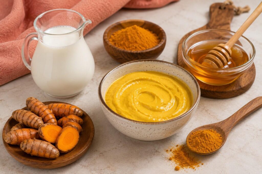 Face Pack 3: Turmeric + Honey + Milk (The Brightening Glow Pack)