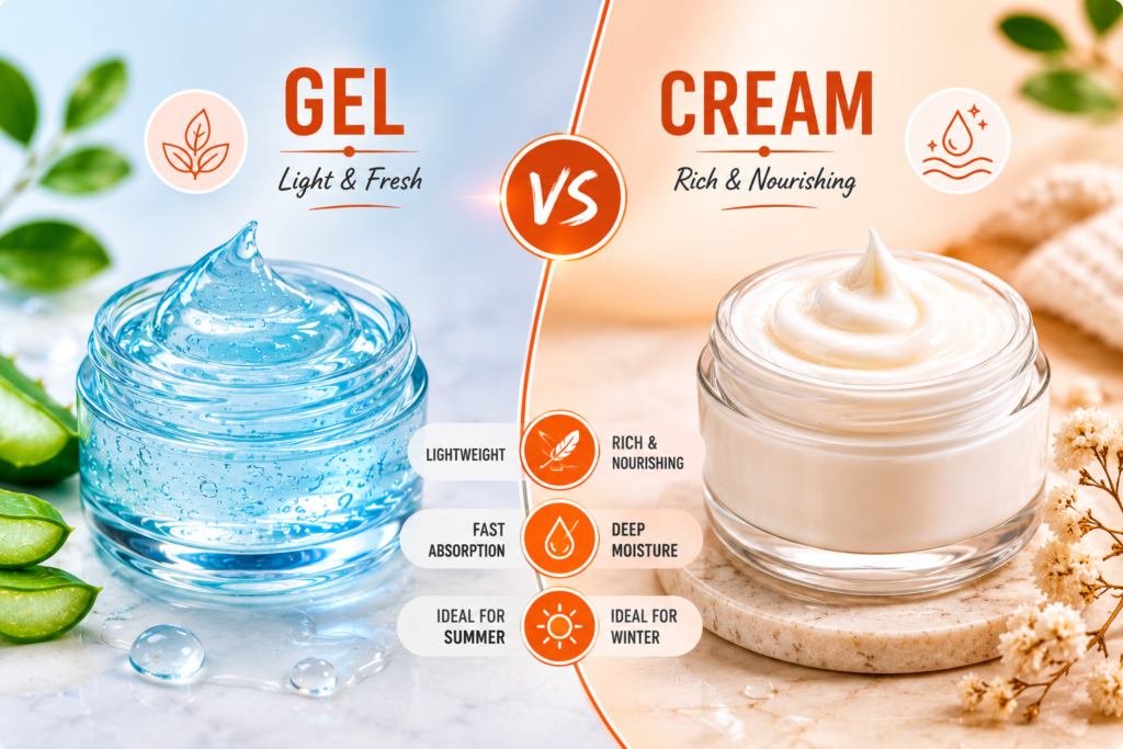 Gel vs Cream Moisturizer: Key Differences
