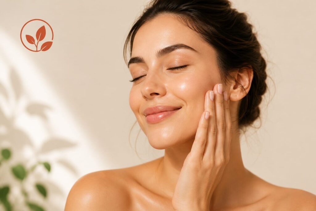 healthy glowing skin with mosturizer