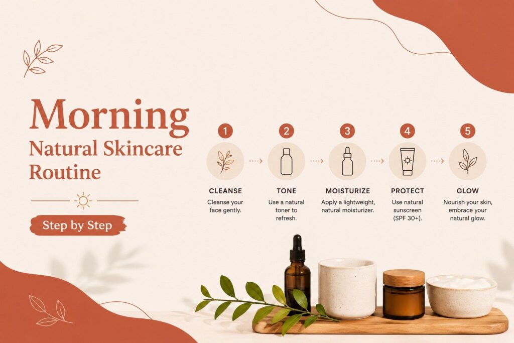 Morning Natural Skincare Routine — Step by Step