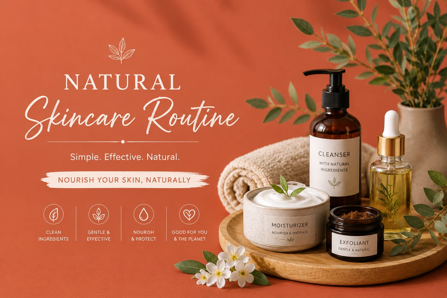 Natural Skincare Routine for Healthy & Glowing Skin