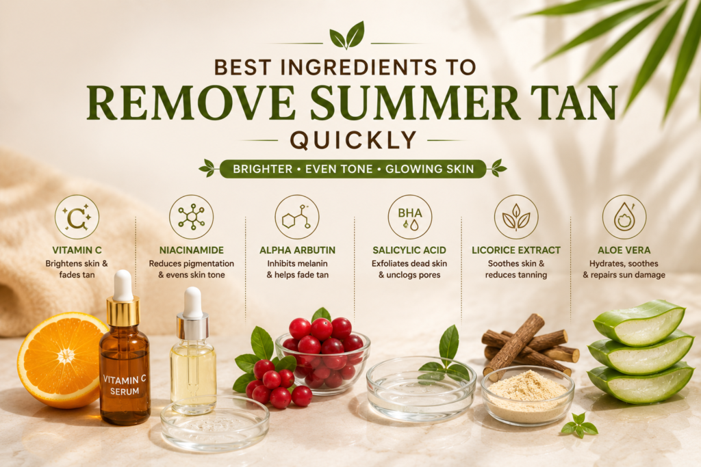 Natural ingredients for summer skin