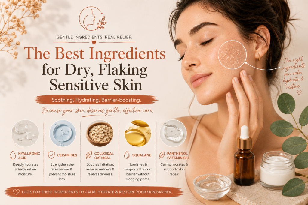 The Best Ingredients for Dry, Flaking Sensitive Skin