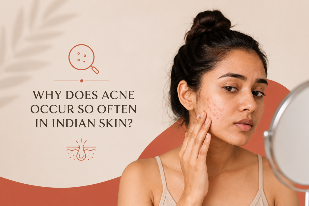 Why acne occurs in Indian skin. Acne and pimples rarely have a single cause. They are multi-layered, and triggers vary from person to person