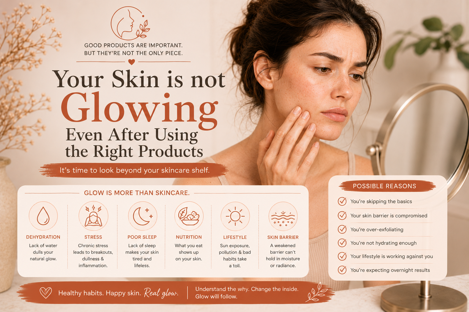 Your Skin is not Glowing Even After Using the Right Products