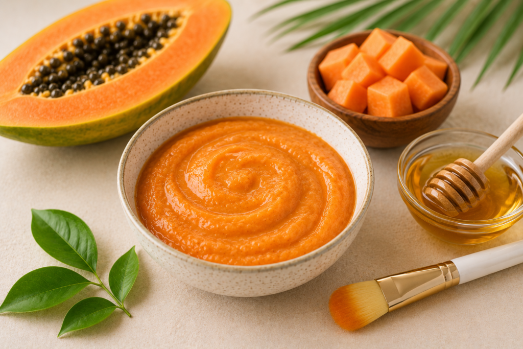 papaya enzyme face mask for glowing skin