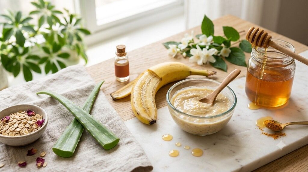 Honey and Banana Face Pack – Best for Deep Hydration and Repairing Dry Skin