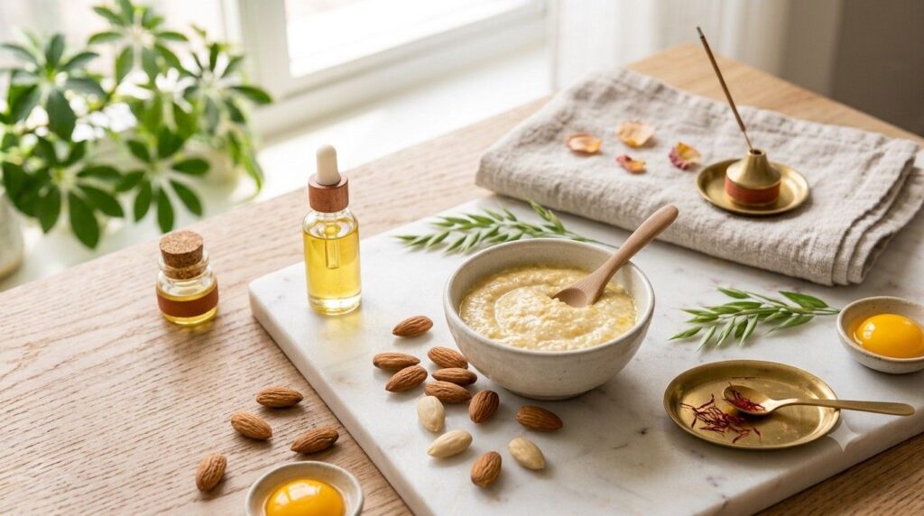 Egg Yolk and Almond Oil Face Pack — Rich and Repairing