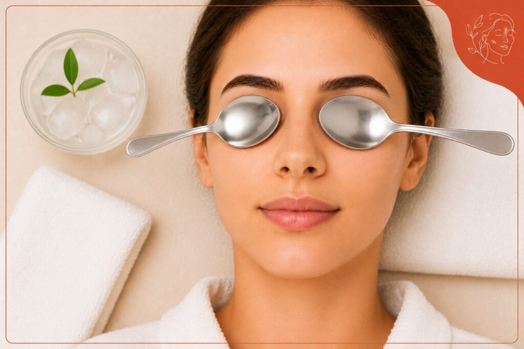 Chilled Spoon Trick — For Instant Puffiness Relief