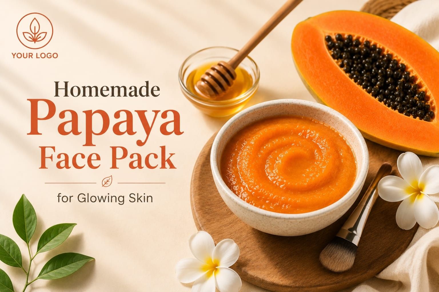 Homemade papaya face pack for glowing skin​