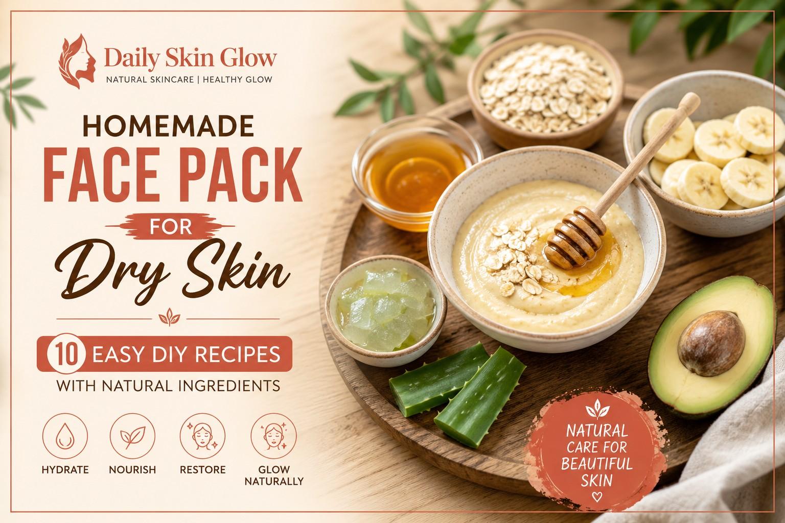 Homemade face pack for dry skin​