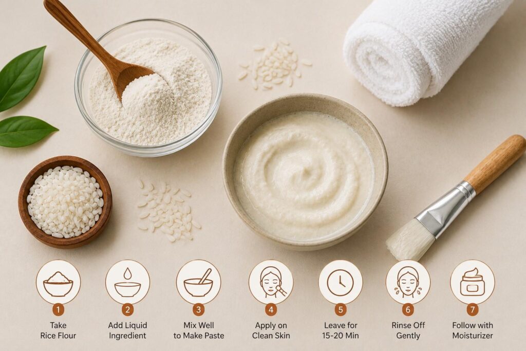 Step-by-Step Guide: How to Make and Use a Rice Flour Face Pack