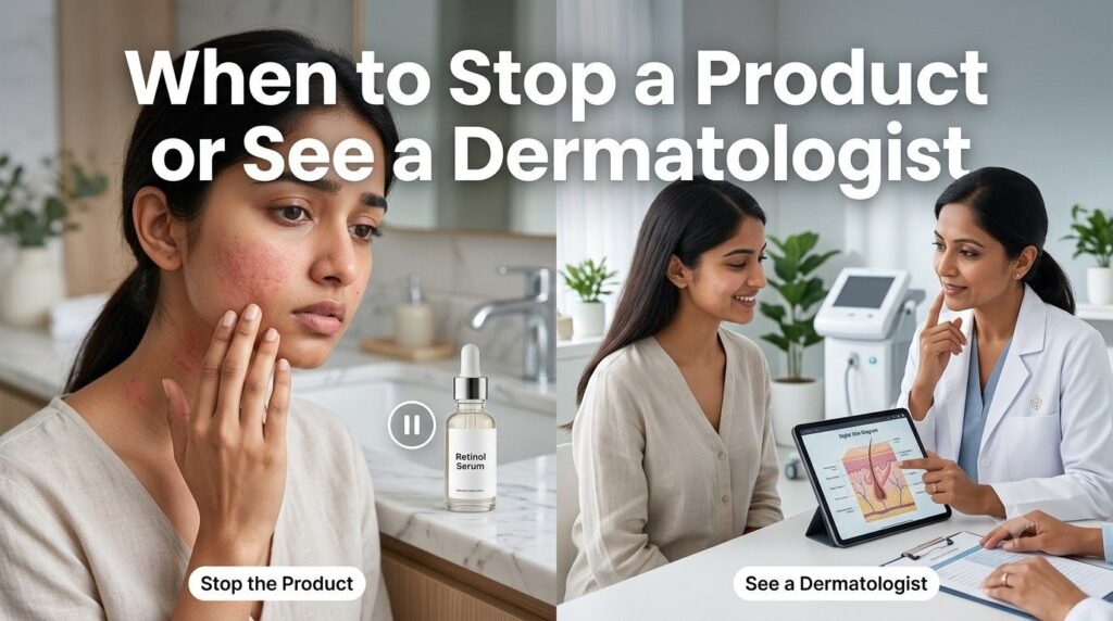 When to Stop a Product or See a Dermatologist